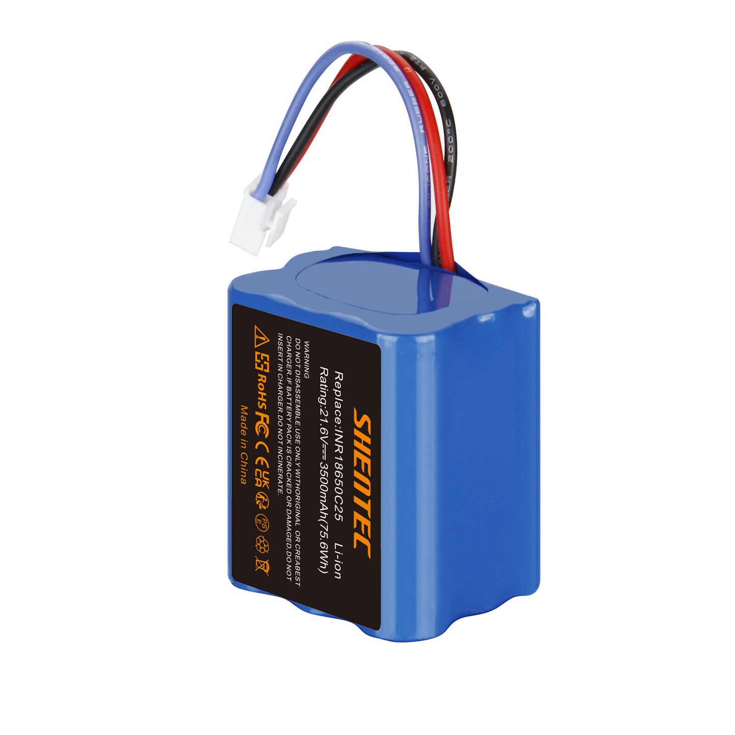 SHENTEC 3.5Ah 21,6V Replacement Battery for Philips FC6721 FC6723 FC6721 FC6722 FC6729 INR18650C25