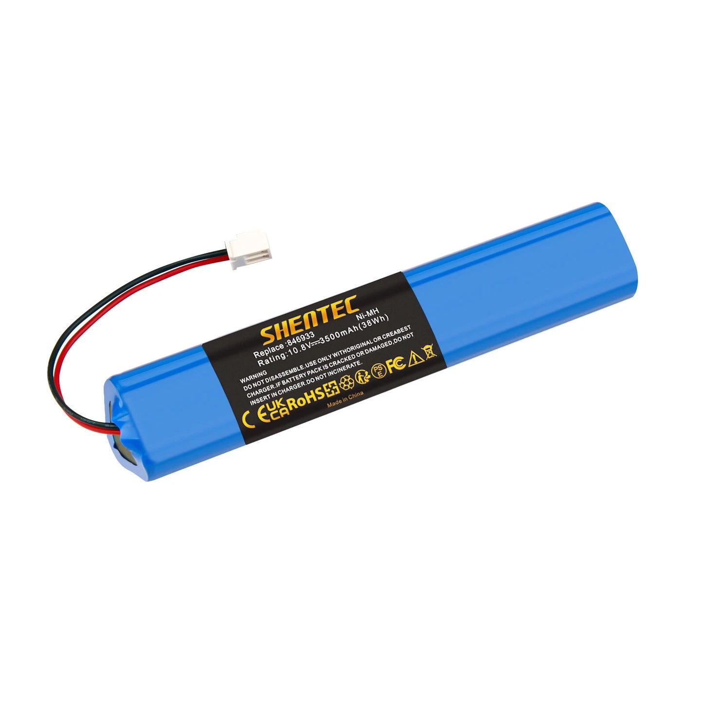 SHENTEC 10.8V 3500mAh Ni-MH Replacement Battery for Velux 946933 Solar Shutters & Roof Windows (with Cable and Plug)