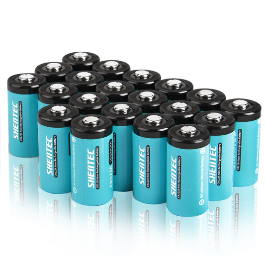 SHENTEC 20x 3V 1600mAh 123 CR123 CR123A Lithium Battery For DL123A Photo Camera