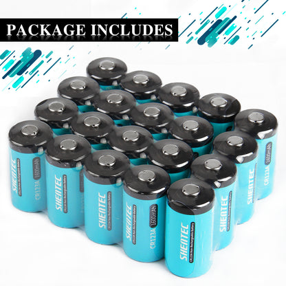 SHENTEC 20x 3V 1600mAh 123 CR123 CR123A Lithium Battery For DL123A Photo Camera