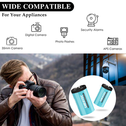 SHENTEC 20x 3V 1600mAh 123 CR123 CR123A Lithium Battery For DL123A Photo Camera