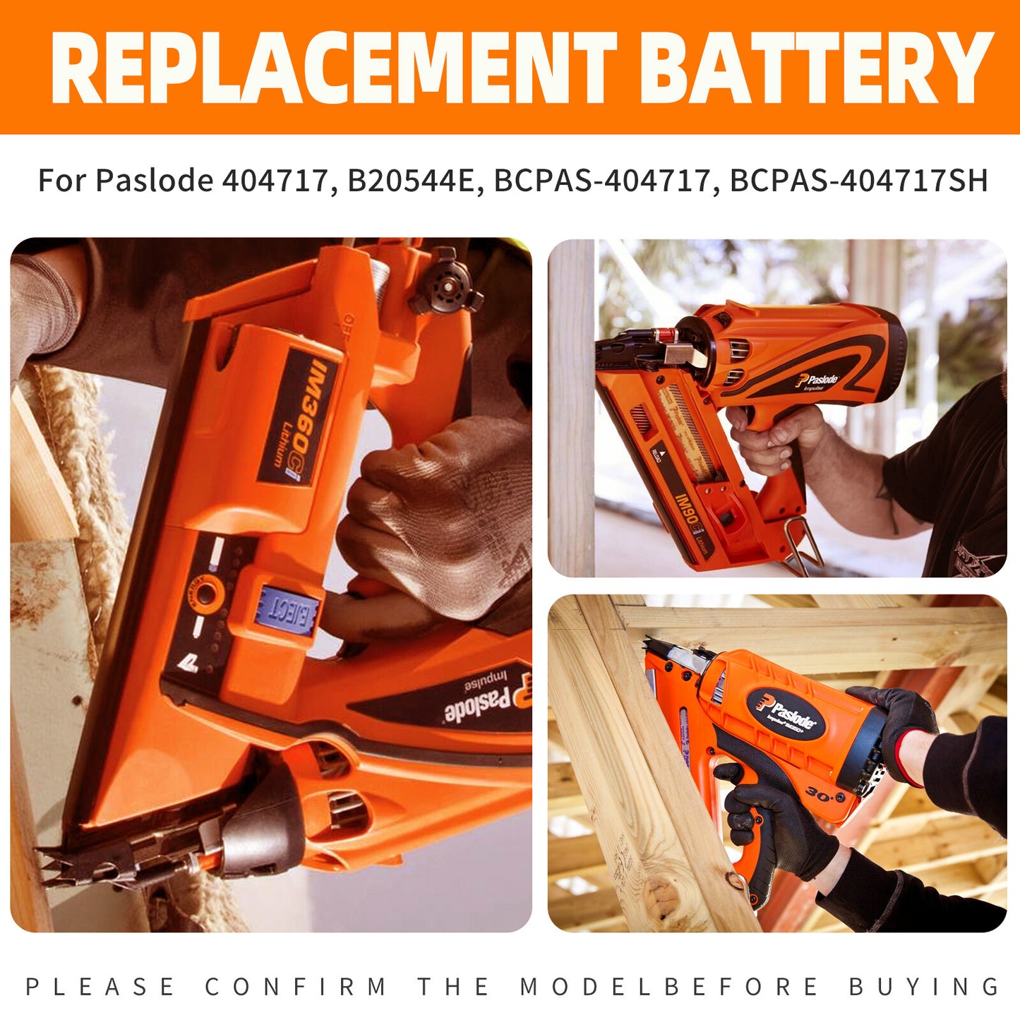 SHENTEC 2x 4AH 6V Battery for Paslode 404717 B20544E 900600 IM250 IM350 IM65 IM50