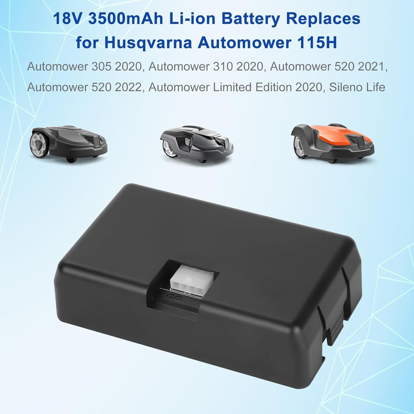 SHENTEC 18V Li-ion Replacement Battery For Garden Lawn Husqvarna Automower 115H 305 2020 310 2020 520 2021 520 2022 Limited Edition 2020