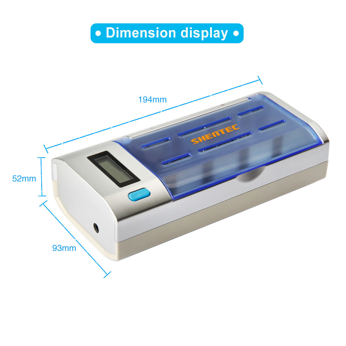 SHENTEC LCD Universal Battery Charger for AA AAA C D 9V Ni-MH Ni-Cd Rechargeable Batteries