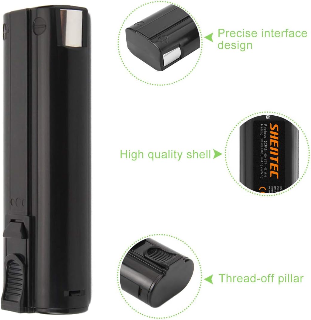 SHENTEC 4AH 6V Ni-MH Battery For Paslode 404717 900400 902200 IM50 IM65 IM250