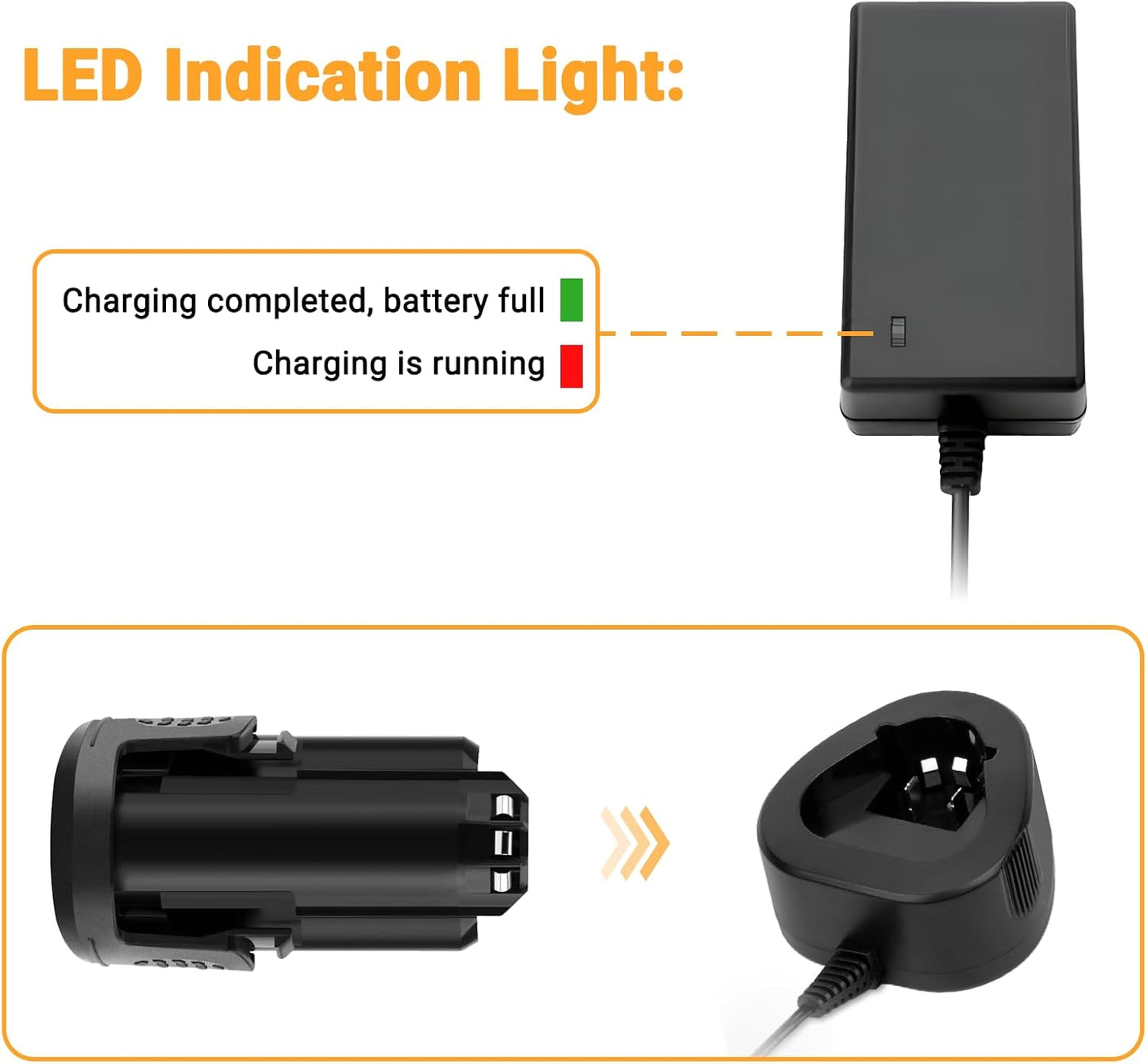 SHENTEC 12V Li-ion Battery Charger For Dremel 8200 8220 8300 8240 8250 8260 B812-01 B812-02