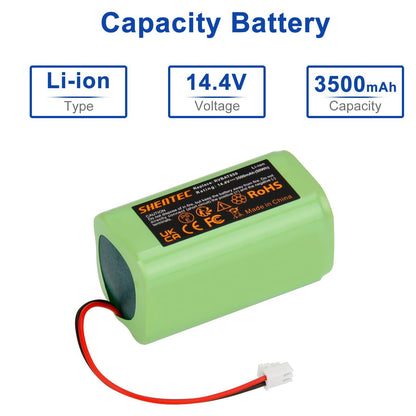 SHENTEC 3500mAh 14.8V Li-ion Battery For Ersatz RVBAT850 Shark Ion R75 R87 RV1001 RV2001