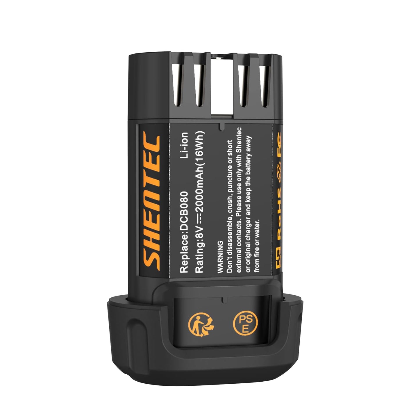 SHENTEC 2X 2000mAh 8V Li-ion Battery For Dewalt DCB080 DW4390 DCF680N2 DCF680G2 DCL023