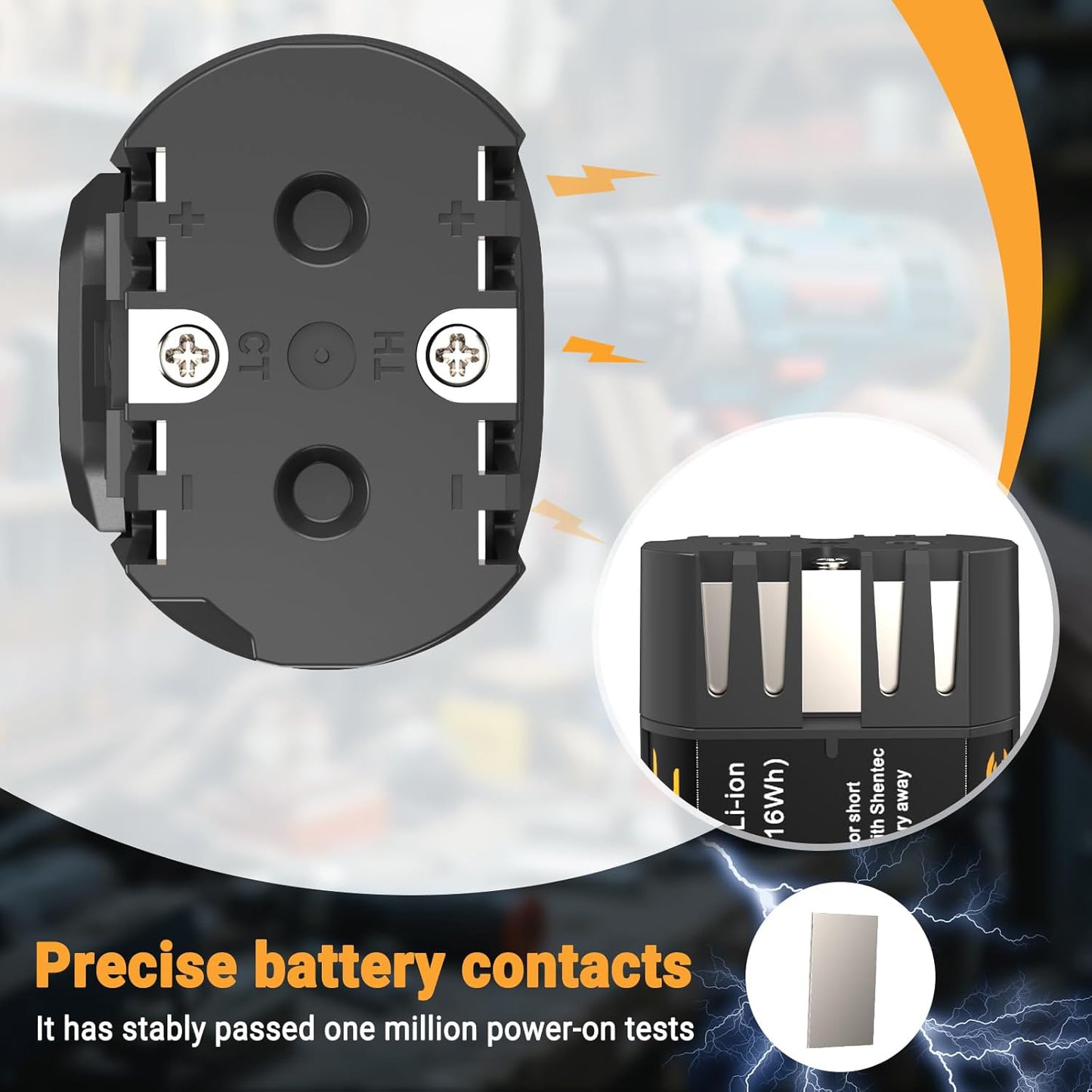SHENTEC 2X 2000mAh 8V Li-ion Battery For Dewalt DCB080 DW4390 DCF680N2 DCF680G2 DCL023