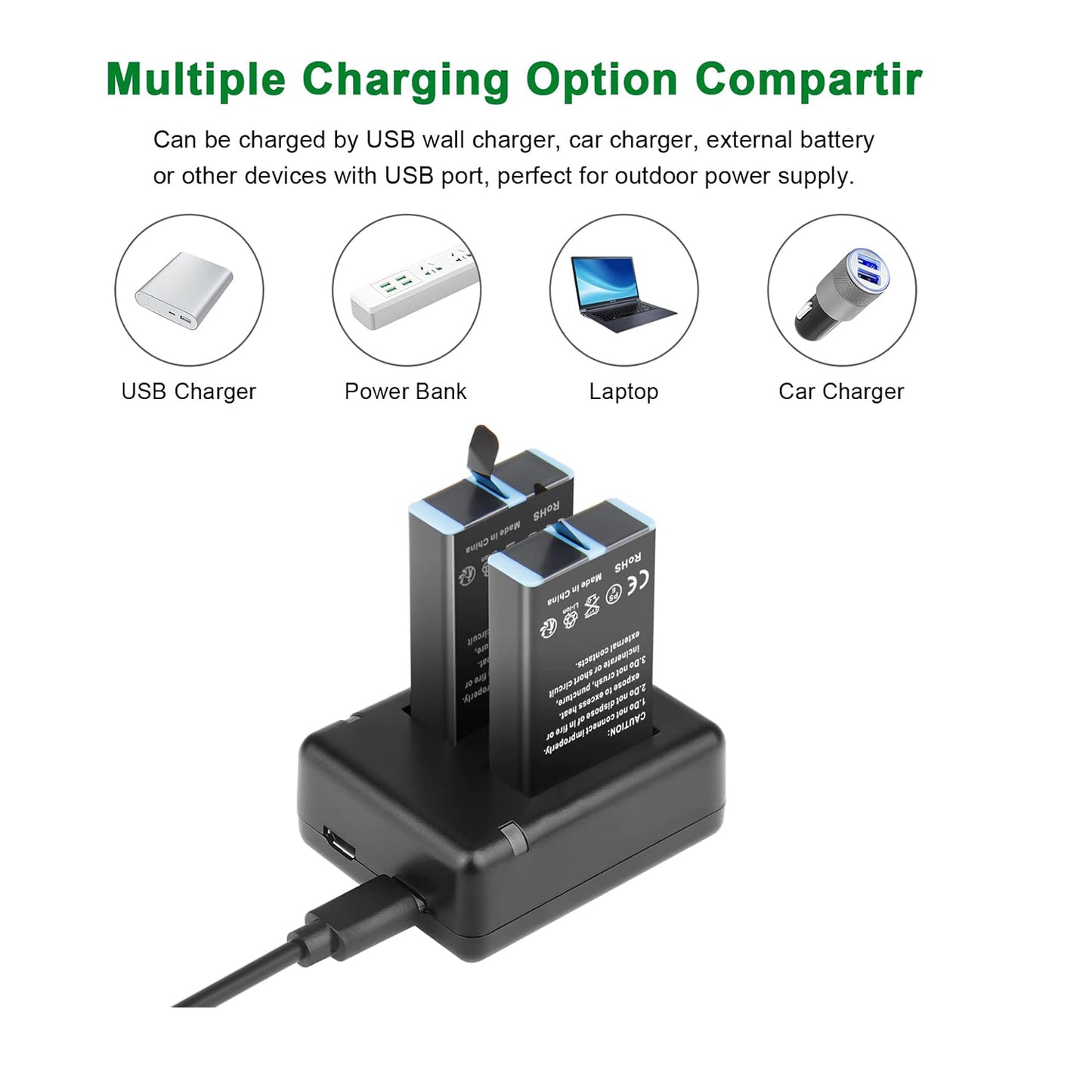 SHENTEC 2X 3.85V Battery 2.0Ah For Insta 360 Ace Pro-001/Ace Pro/Ace +Double Charger