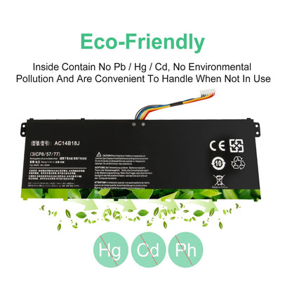 SHENTEC 11.4 V 36Wh Battery for Acer Aspire AC14B18J AC14B8K AC14B3K