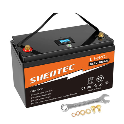 SHENTEC LiFePO4 Battery 12V 100Ah Lithium Deep Cycle Battery