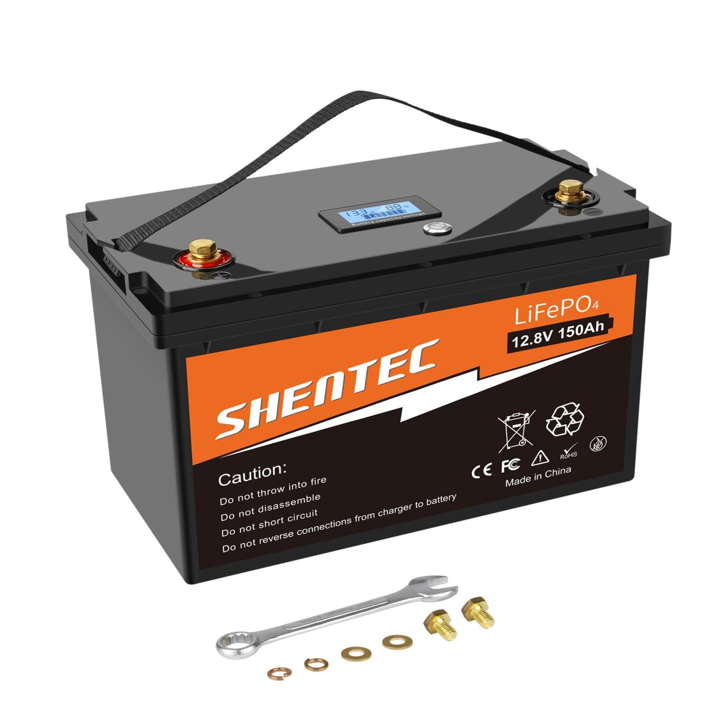 SHENTEC 12V 150Ah LiFePO4 Lithium battery BMS Motorhome RV Boat