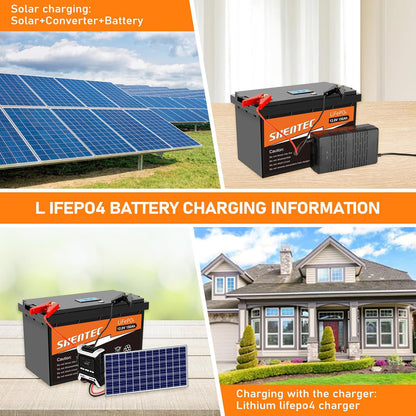 SHENTEC 12V 150Ah LiFePO4 Lithium battery BMS Motorhome RV Boat