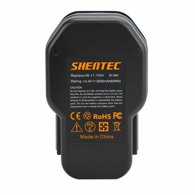 SHENTEC 14.4V Ni-MH Battery For AEG 48-11-1000, 48-11-1014, 48-11-1024 MILWAUKEE 0511-21