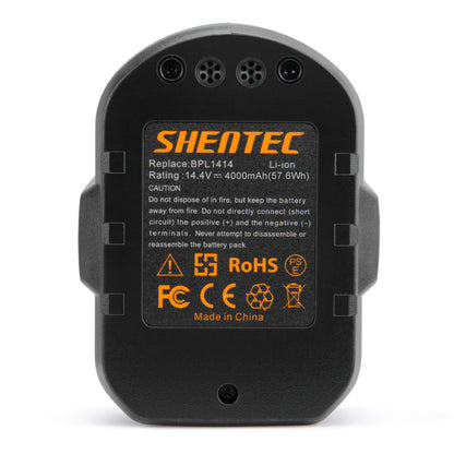 SHENTEC 4Ah 14.4V Li-ion Replacement Battery For RYOBI BPL1414 LLCD14021 LCDI14022 LCD1402 130224052