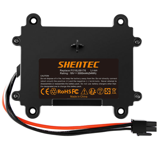 SHENTEC 3.0Ah 18V Li-ion Battery for Bosch Indego F016L69176 F016104898 5INR19/66 S+400