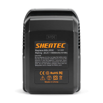 6.0Ah 25.2V Li-ion Battery For Hitachi DH25DL DH25DAL BSL2530 328034