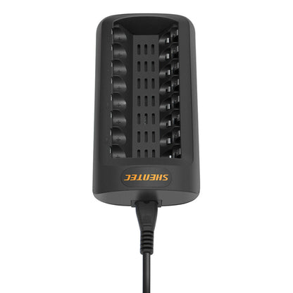 SHENTEC Intelligent LED Charger for 8 AA/AAA Ni-MH/Ni-Cd Rechargeable Batteries