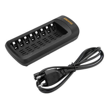 SHENTEC Intelligent LED Charger for 8 AA/AAA Ni-MH/Ni-Cd Rechargeable Batteries