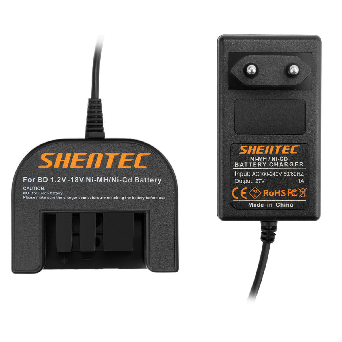 SHENTEC 9.6V-18V Ni-MH Battery Charger For Black Decker A12 A1712 FSB12 HPB12 B-8315 FS120B