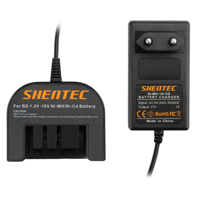 SHENTEC 9.6V-18V Ni-MH Battery Charger For Black Decker A12 A1712 FSB12 HPB12 B-8315 FS120B
