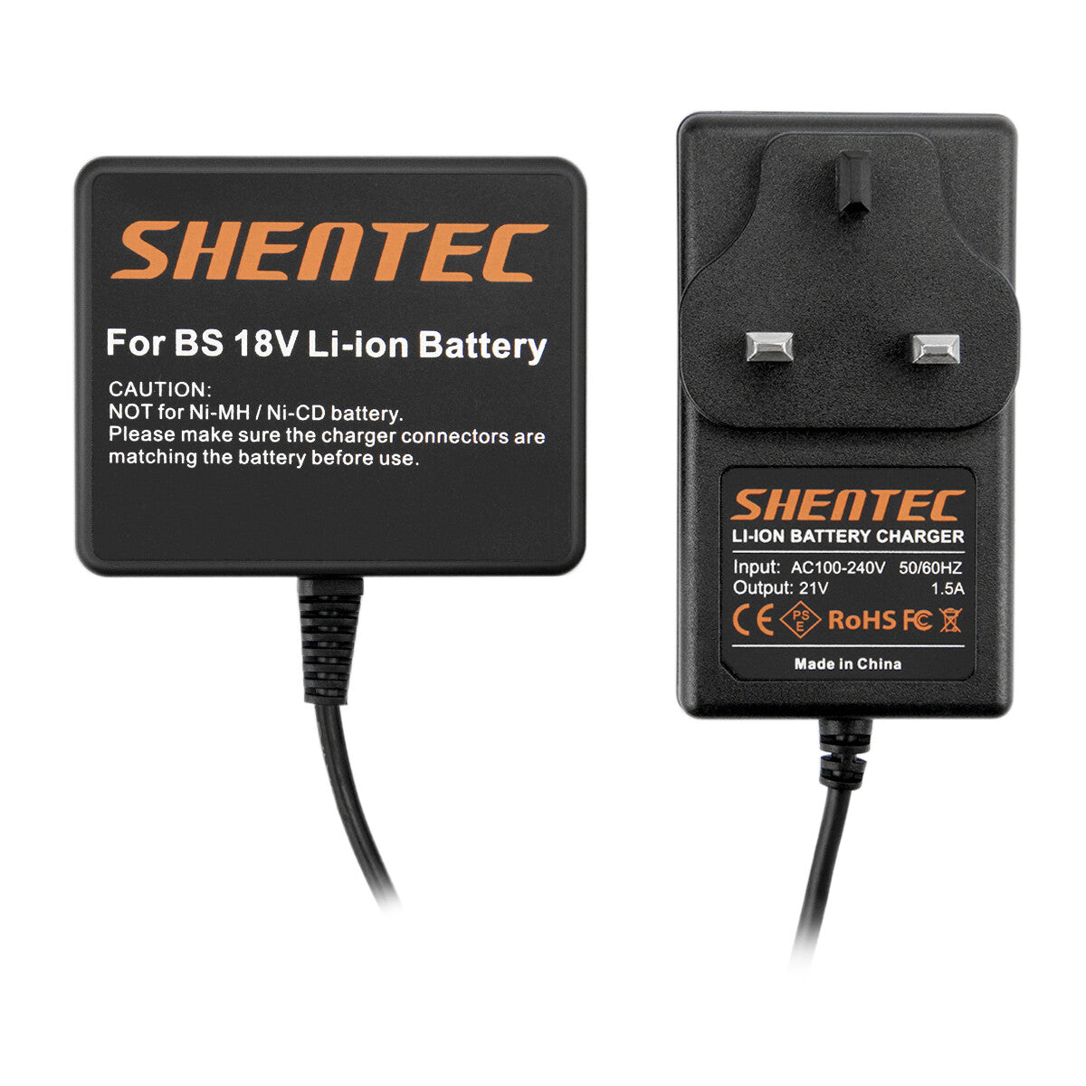 SHENTEC 18V Li-ion Charger for Bosch BAT609 BAT610 BAT618 BAT619 25618 17618 37618