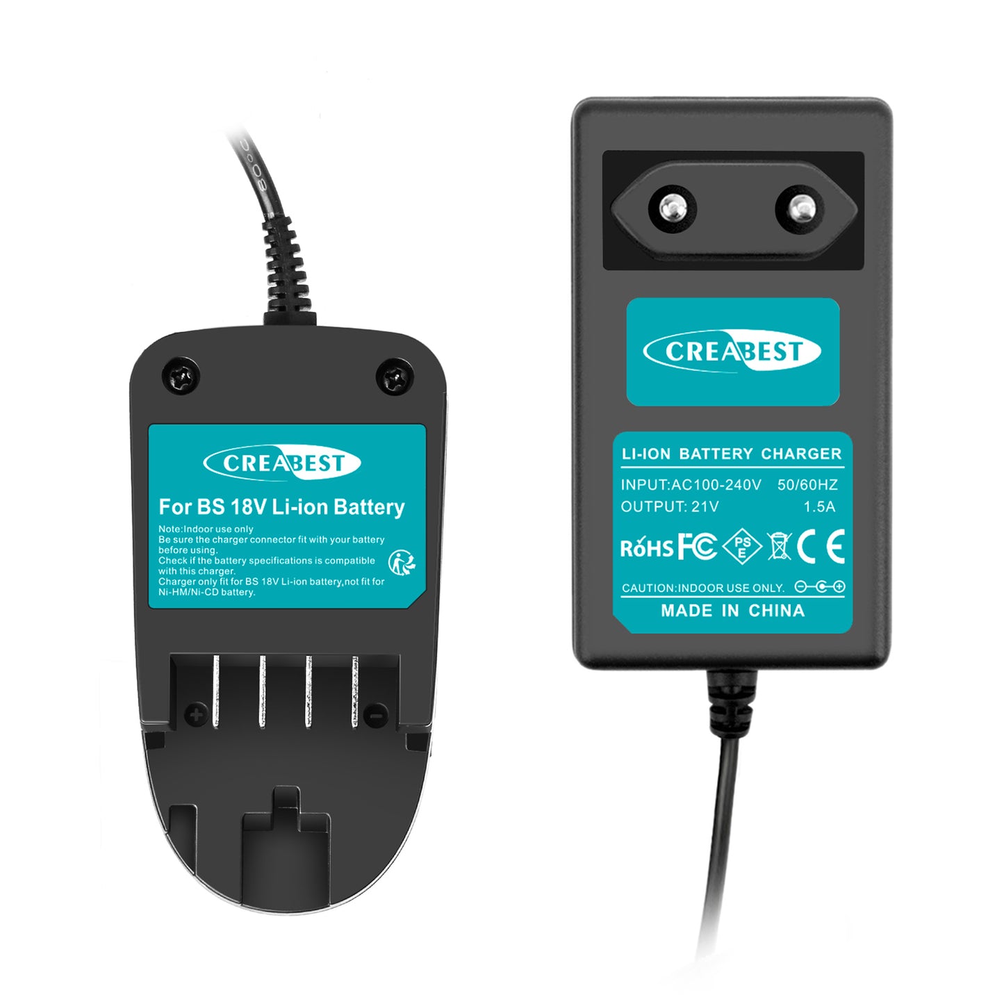 SHENTEC 18V Li-ion Ladegerät für Bosch PST 18 LI PSB 18 LI-2 1600Z00000 1600Z0003U