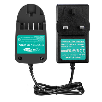 Charger for Bosch PSB18 LI-2 PST18 LI PSM18 LI PSR18 26073360 Li-ion Battery 18V