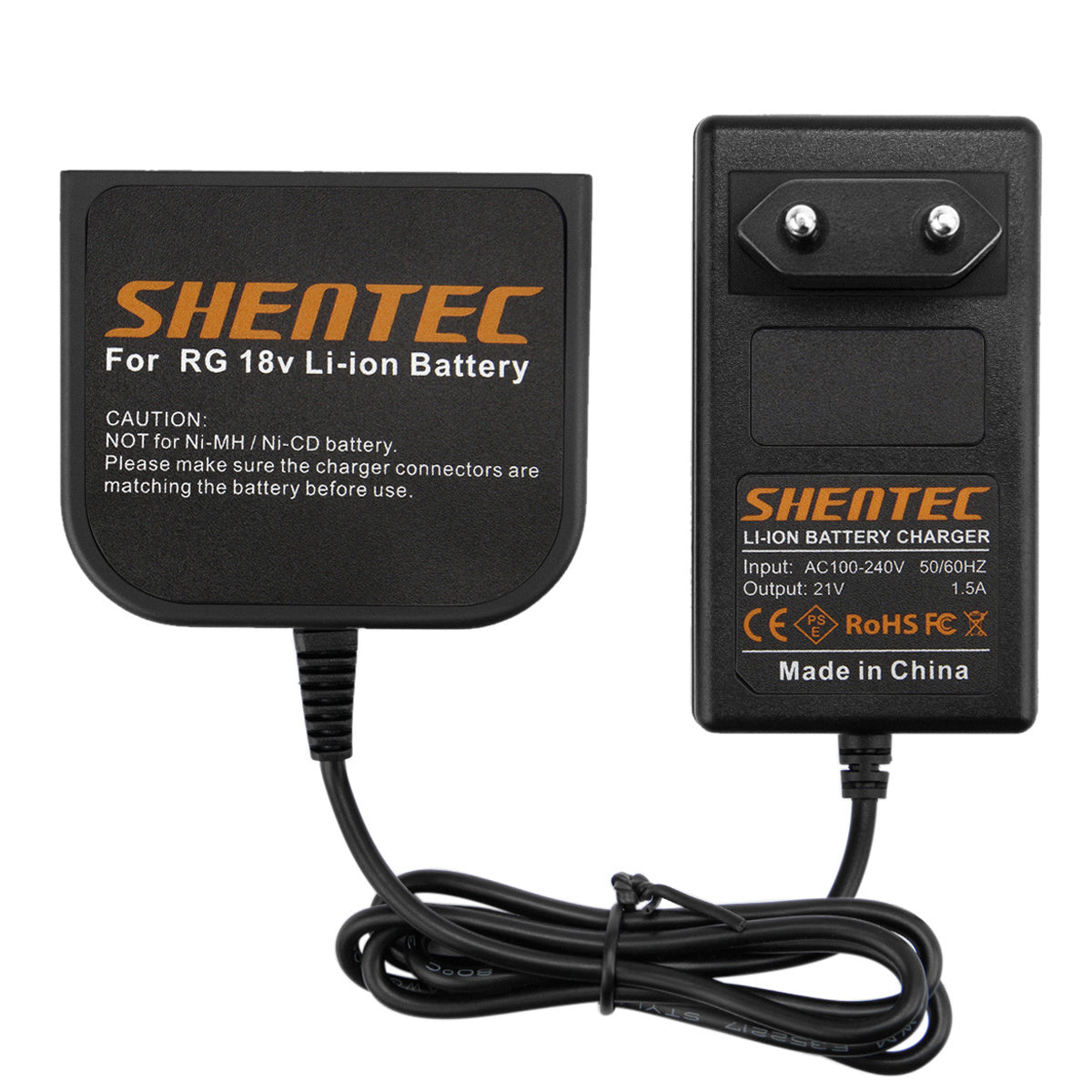 SHENTEC 18V Li-ion Battery Charger for AEG M1830R B1820R L1815R B1830R BUS18X B1814G BX18