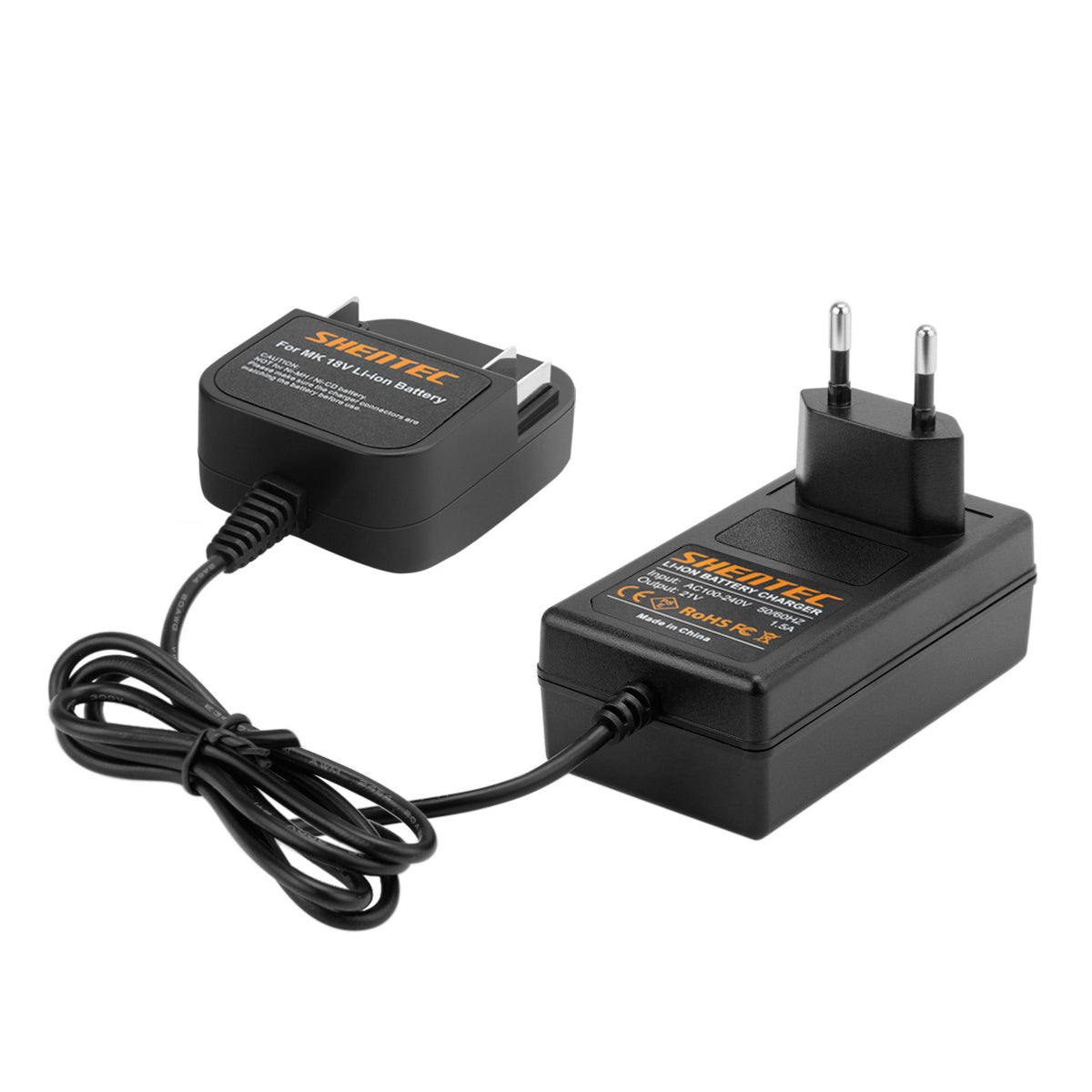 SHENTEC Li-ion Battery Charger for Makita BL1830 LXT400 BL1815 BL1840 194205-3 BL1850