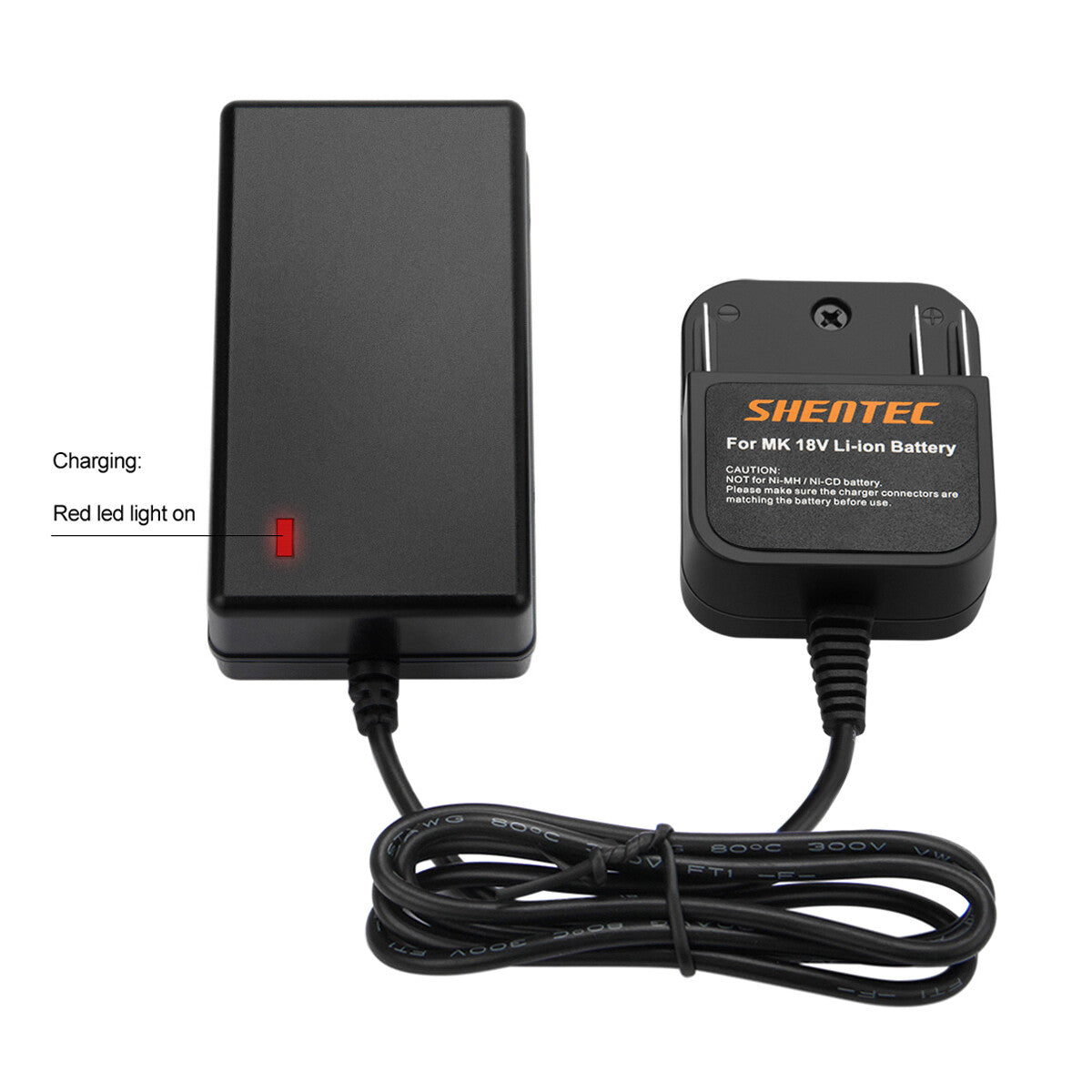SHENTEC Li-ion Battery Charger for Makita BL1830 LXT400 BL1815 BL1840 194205-3 BL1850