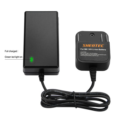 SHENTEC Li-ion Battery Charger for Makita BL1830 LXT400 BL1815 BL1840 194205-3 BL1850