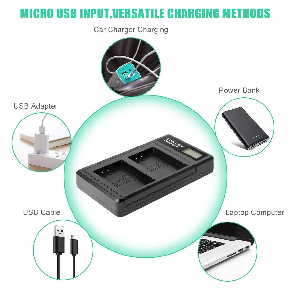 2x LP-E12 Battery +Charger For Canon EOS M M10 M50 PowerShot SX70