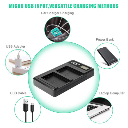 2x LP-E17 Battery+Charger For Canon M3 200D 250D 750D 850D 800D X8i X9 77D M6 M5