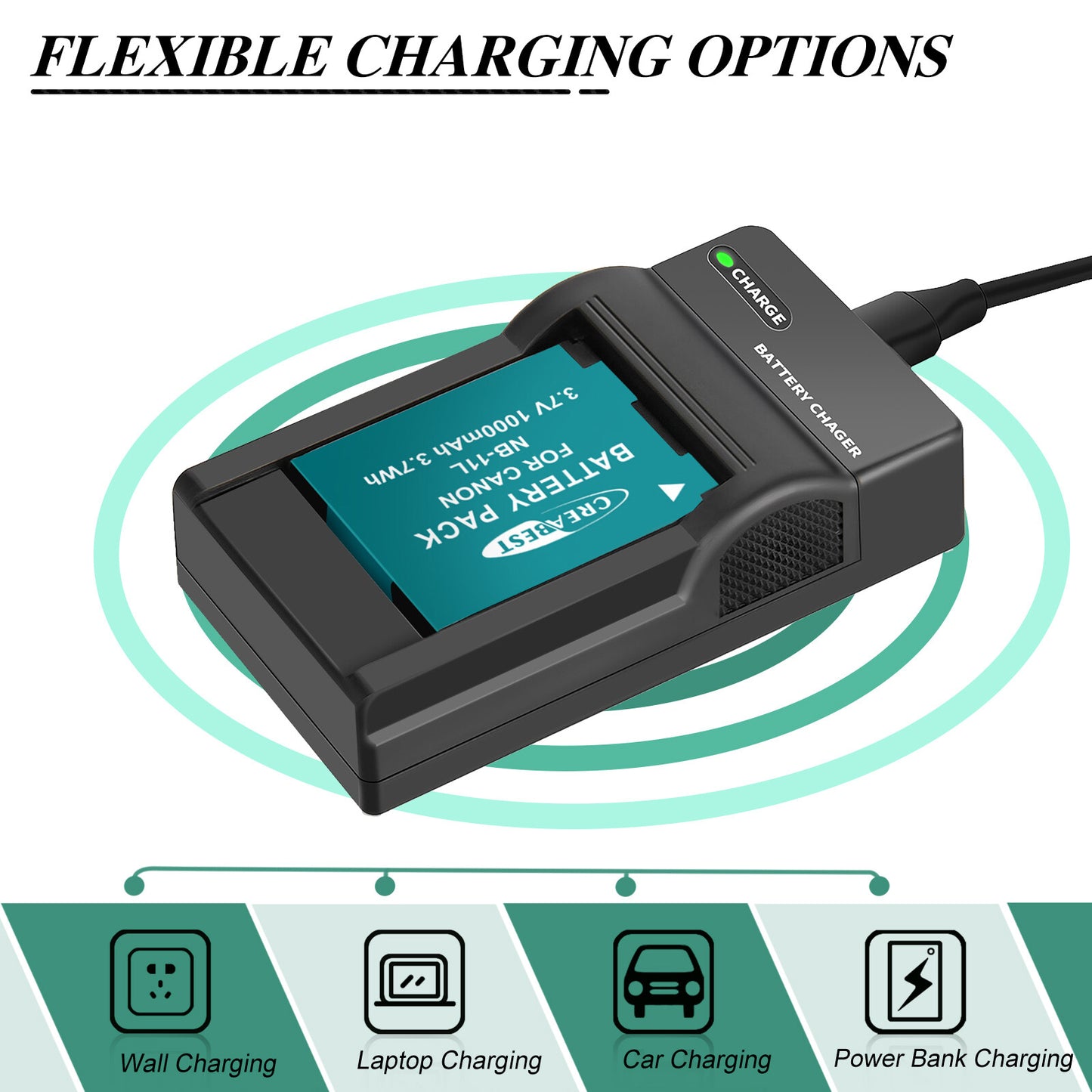 2x NB-11L/11LH Battery+Charger For Canon SX410 SX420 SX430 IS IXUS 180 185 190