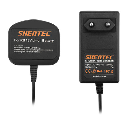 SHENTEC 18V Battery Charger for RYOBI BPL18151/P105/P106/P108/P102/CMD-1802/CMI-1802