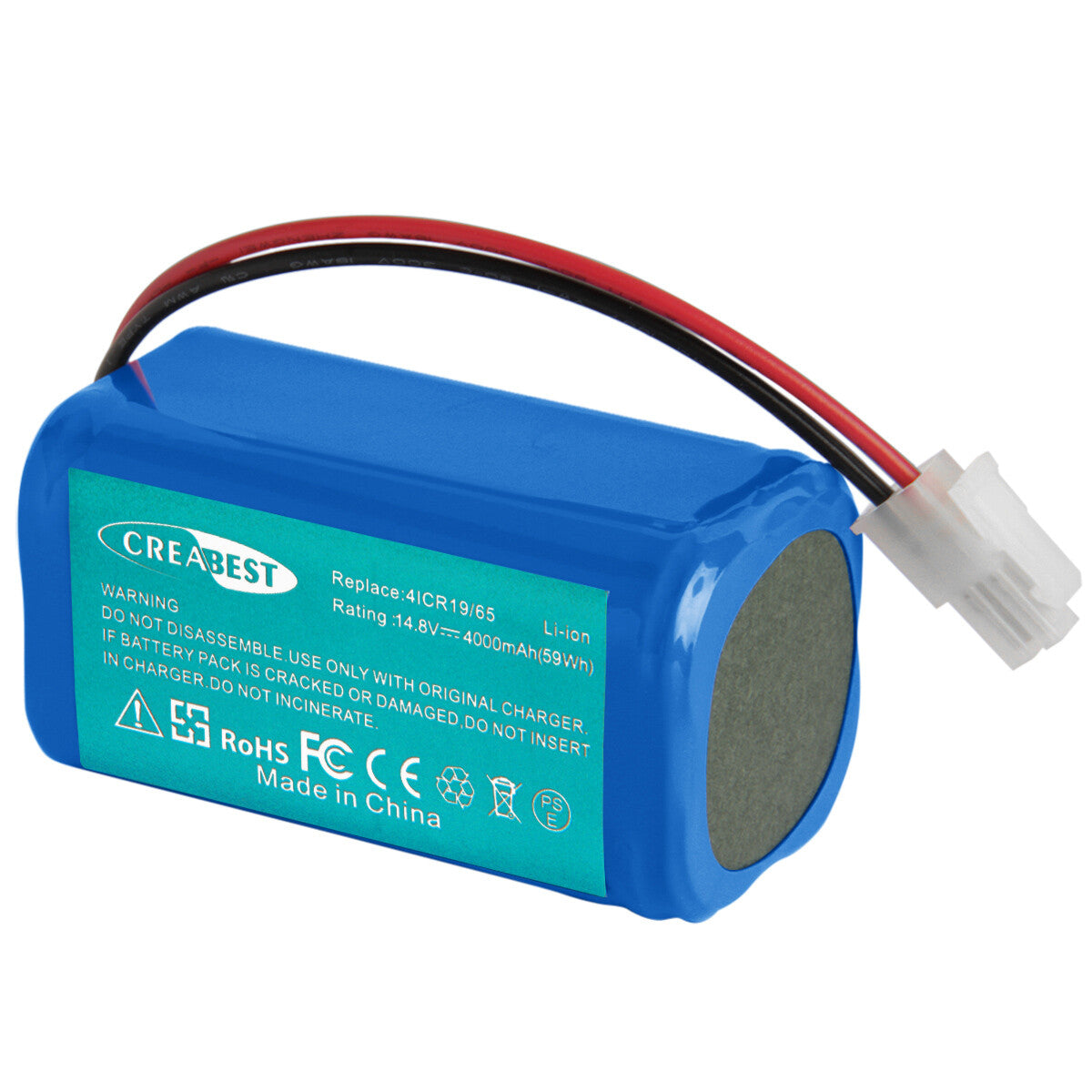 SHENTEC 14.8V 4Ah Li-ion Battery For Ecovacs Deebot CR130 CEN 540 4ICR19/65 Dibea V870