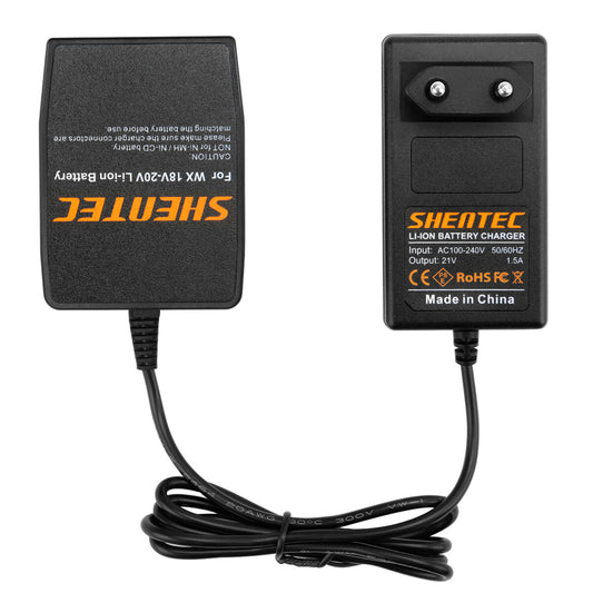 SHENTEC 18V Li-ion Battery Charger For Worx WA3575 WA3525 WA3520 WA3512 WG153 WG154 WG165
