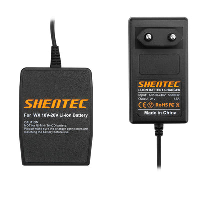 SHENTEC 18V Li-ion Battery Charger For Worx WA3575 WA3525 WA3520 WA3512 WG153 WG154 WG165