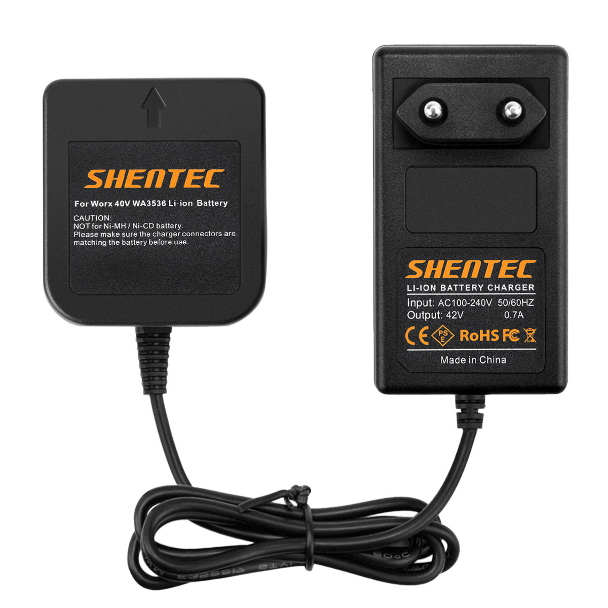 SHENTEC 36V Li-ion Battery Charger For Worx WA3734 WA3536 WG268E WG568E WG168E WG368E WG776E