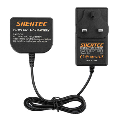 SHENTEC 20V Li-ion Battery Charger for Worx WX390 WG549 WX390.1 WA3551.1 WX523.9