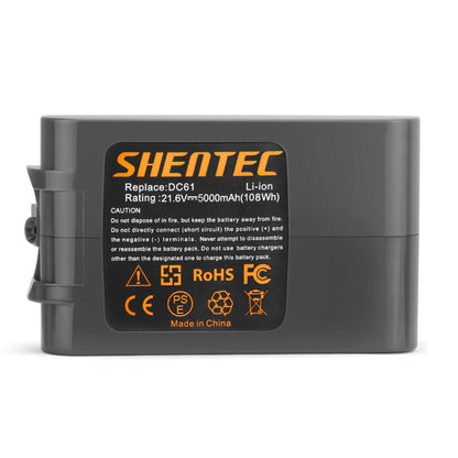 SHENTEC 21.6V 5000mAh Li-ion Replacement Battery For Dyson V6 DC58 DC72 DC61 DC62 DC74 DC59 965874-02
