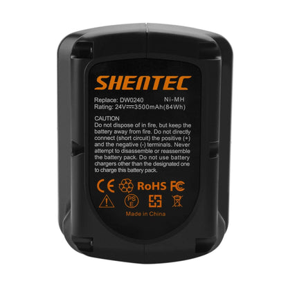 SHENTEC 24V 3.5Ah Ni-MH Battery For Dewalt DW0240 DE-24 DE0240 DE0241