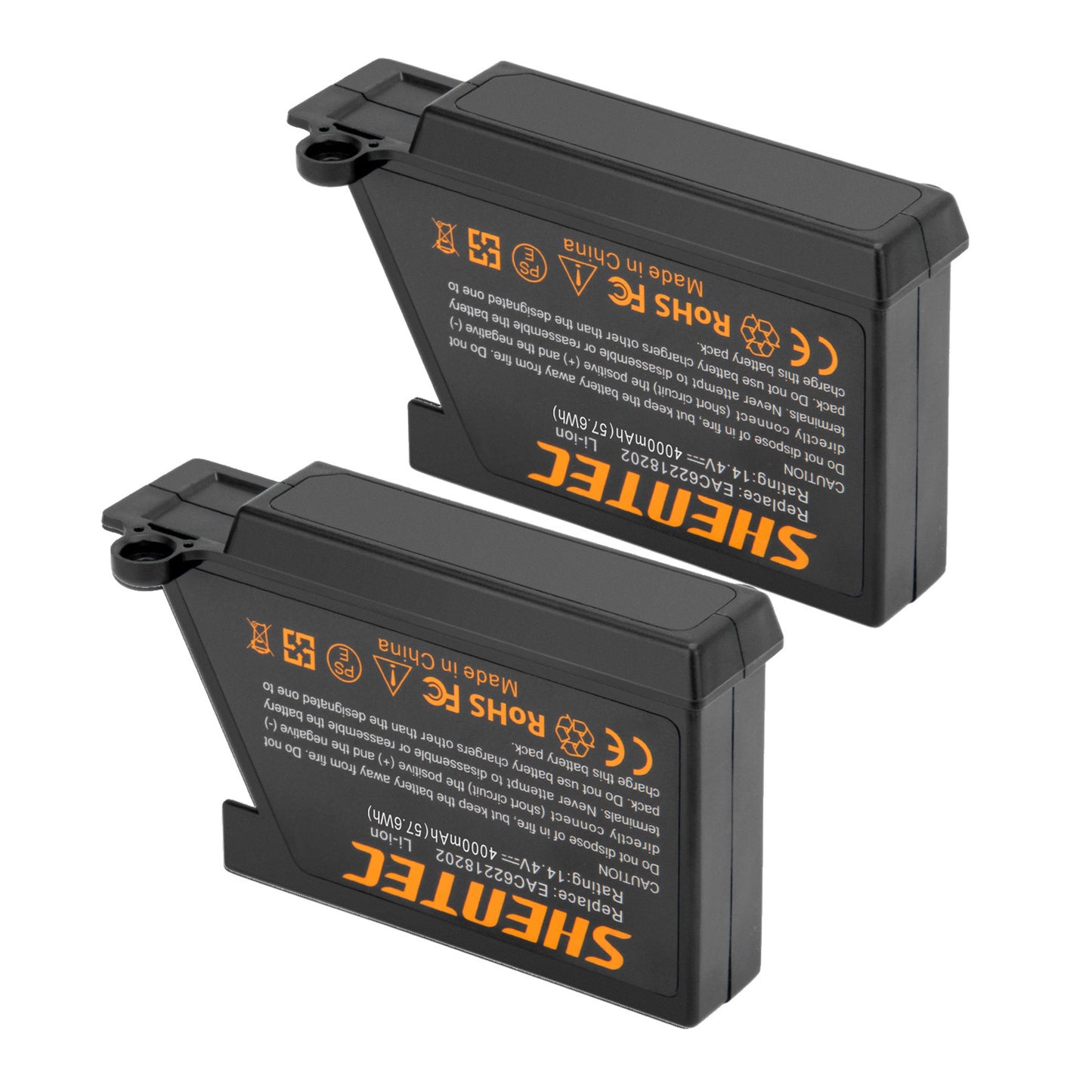 SHENTEC 2X 14.4V 4.0Ah Li-ion Battery for LG EAC60766104 EAC60766105 EAC60766101 VR1012W