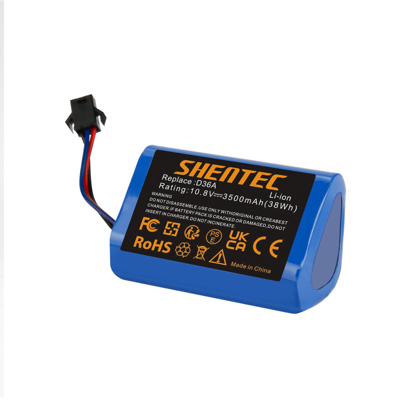 SHENTEC 3.5Ah 10.8V Li-Ion Replacement Battery for Ecovacs DA60-Darfon ZJ1450 Ecovacs D36A D36B DA60