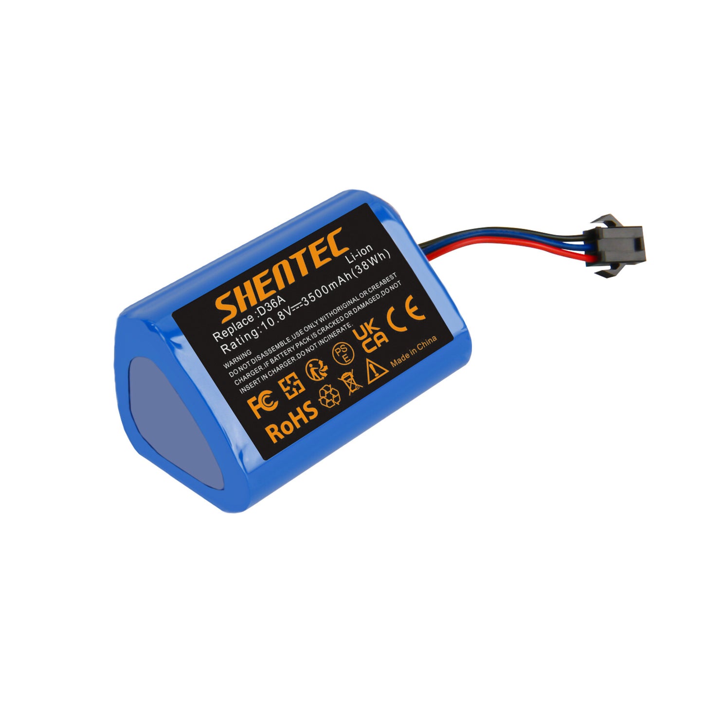SHENTEC 3.5Ah 10.8V Li-Ion Replacement Battery for Ecovacs DA60-Darfon ZJ1450 Ecovacs D36A D36B DA60