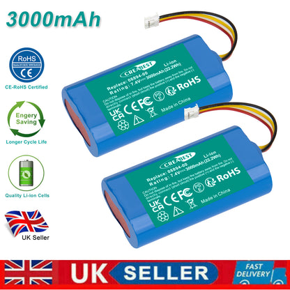 2x 7.4V 3.0Ah Li-ion Battery for Gardena 08894-00 ComfortCut D-89079 Ulm 8895