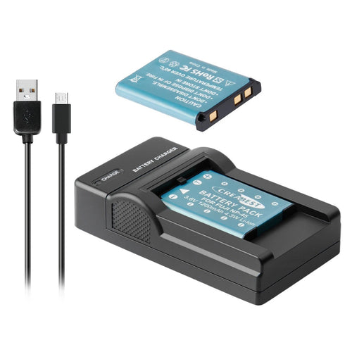 SHENTEC 3.6V 1200mAh Battery For Fujifilm NP-45 Olympus Nikon EN-EL10+Charger