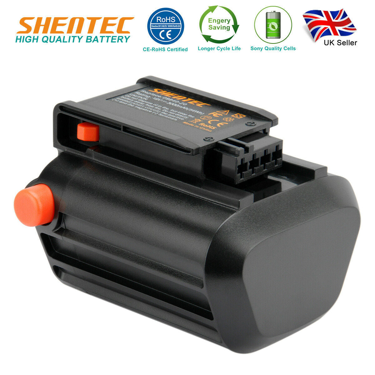 SHENTEC 3000mAh 18V Li-ion Battery For Gardena 9840-20 High Delimber Li-18/20 BLi-18